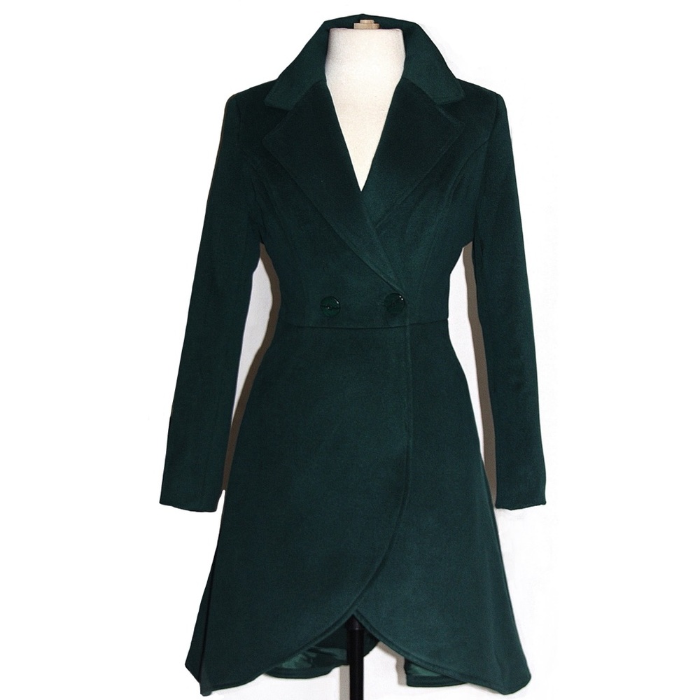 Hearts & Roses London Coat NWT SZ Small Green
